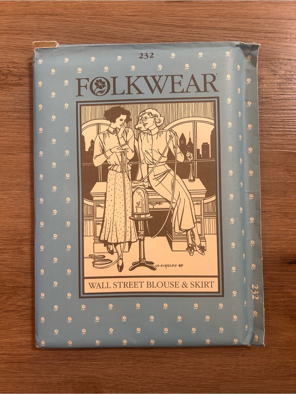 Vintage Folkwear 232 Wall Street Blouse & Skirt Pattern Sizes 6-16